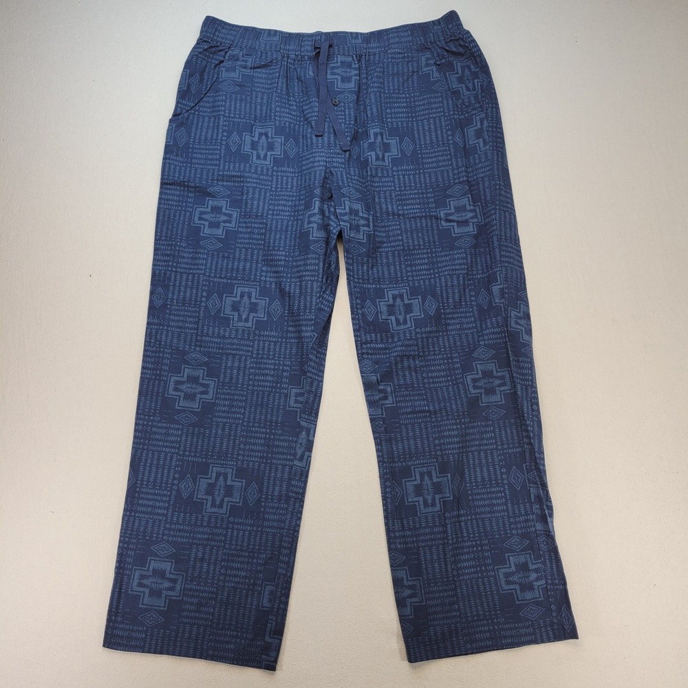 Pendleton Pajama Pants Womens XL Blue Southwestern Cotton Lounge AP987-79586